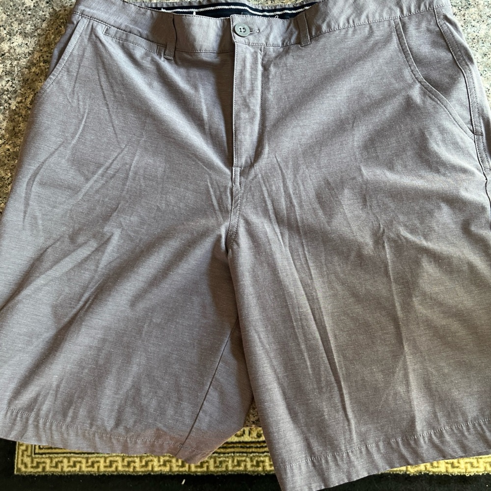 johnnie-O Gray Flat Front Shorts